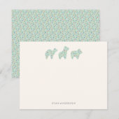 Stationery van het Kind "Animal Cookie Parade" - M Notitiekaartje (Voorkant / Achterkant)