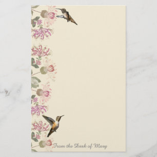 Stationery van Hummingvogels en Honeysuckle Flower Briefpapier