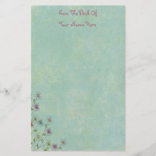 Stationery van lentesbloemen briefpapier