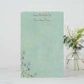 Stationery van lentesbloemen briefpapier (Staand voorkant)