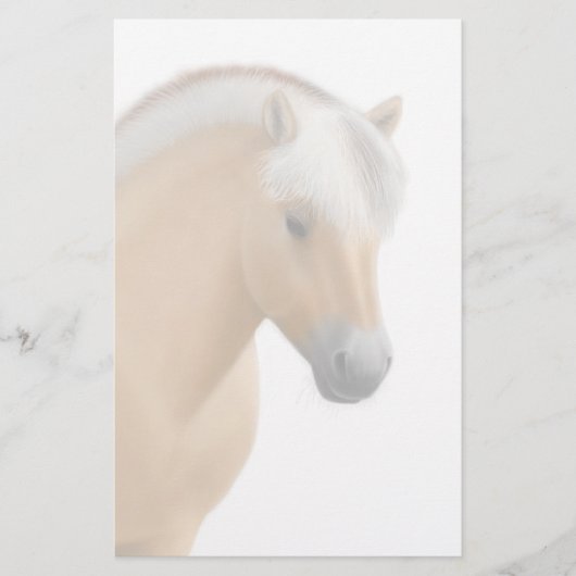 Stationery van Noorse Fjord Horse Briefpapier (Voorkant)