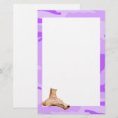 Stationery van Paarse Camo en Combat Boots Briefpapier (Voorkant / Achterkant)