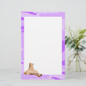 Stationery van Paarse Camo en Combat Boots Briefpapier (Staand voorkant)