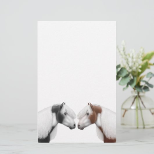 Stationery van Paint Horse Friends Briefpapier (Staand voorkant)