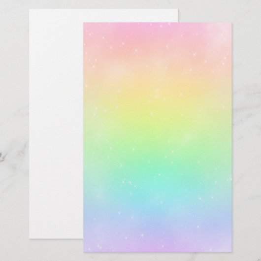 Stationery van Rainbow Sky Briefpapier (Voorkant / Achterkant)