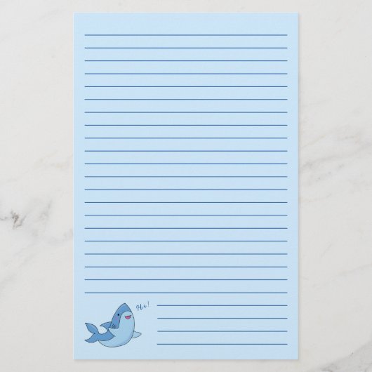 Stationery van Shark Kind Briefpapier (Achterkant)