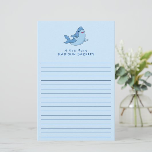 Stationery van Shark Kind Briefpapier (Staand voorkant)