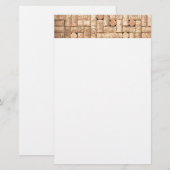 Stationery van wijnkurken briefpapier (Voorkant / Achterkant)