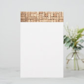 Stationery van wijnkurken briefpapier (Staand voorkant)
