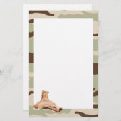 Stationery van woestijn Camo en Combat Boots Briefpapier (Voorkant / Achterkant)