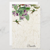 Stationery vogelpest Orchid Flowers Briefpapier (Voorkant / Achterkant)