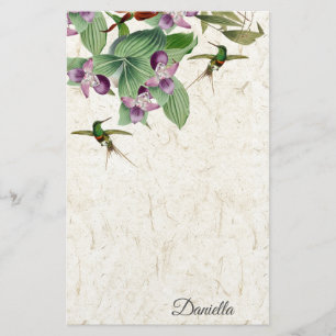 Stationery vogelpest Orchid Flowers Briefpapier