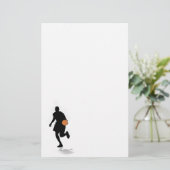 Stationery voor basketbalspeler briefpapier (Staand voorkant)