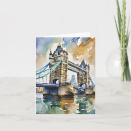 Stationery voor de Waterverf van de Tower Bridge i Kaart