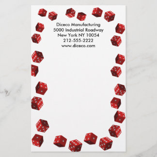 Stationery voor dobbelspelers briefpapier