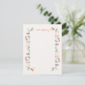 Stationery voor flora en fauna - rood kaart (Staand voorkant)