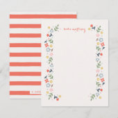 Stationery voor flora en fauna - rood kaart (Voorkant / Achterkant)