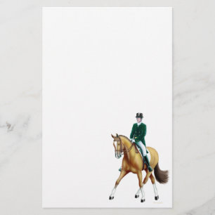 Stationery voor Half Pass Bay Dressage Horse Briefpapier