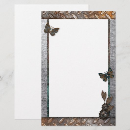 Stationery voor Iron Butterfly Garden Briefpapier (Voorkant / Achterkant)