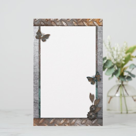 Stationery voor Iron Butterfly Garden Briefpapier (Staand voorkant)