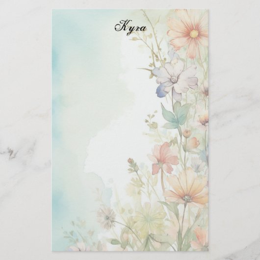 Stationery voor lentebloemen briefpapier (Voorkant)