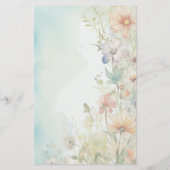 Stationery voor lentebloemen briefpapier (Achterkant)