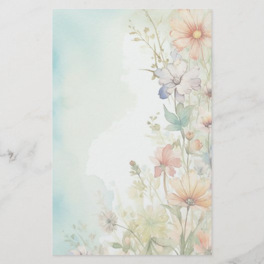 Stationery voor lentebloemen briefpapier (Achterkant)