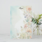 Stationery voor lentebloemen briefpapier (Staand voorkant)