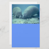Stationery voor "Manatee Moments" Briefpapier (Voorkant / Achterkant)