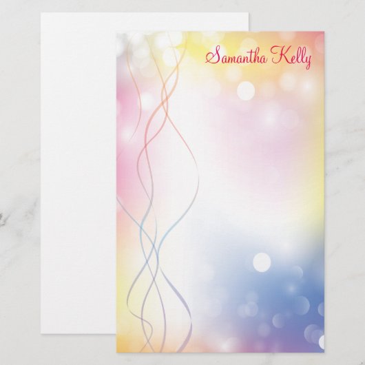 Stationery voor pasteelverlichting briefpapier (Voorkant / Achterkant)