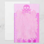 Stationery voor vervormde roze vlam briefpapier (Voorkant / Achterkant)