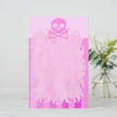 Stationery voor vervormde roze vlam briefpapier (Staand voorkant)