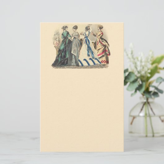 Stationery voor Victoriaans Modes Briefpapier (Staand voorkant)
