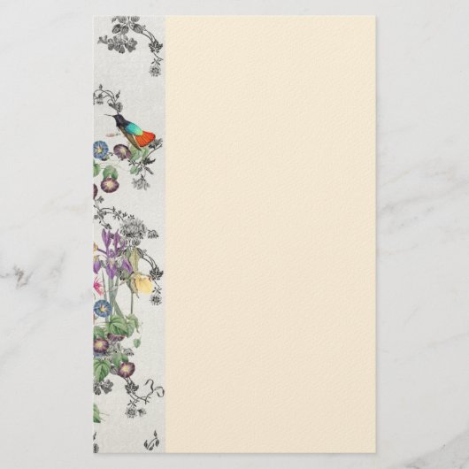 Stationery voor vogelbloemen briefpapier (Voorkant)