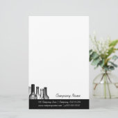 Stationery voor wijnflesjes briefpapier (Staand voorkant)