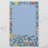 STATIONERY: WILLIAM MORRIS "BLAUWE POMEGRANATEN" BRIEFPAPIER (Voorkant)