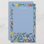 STATIONERY: WILLIAM MORRIS "BLAUWE POMEGRANATEN" BRIEFPAPIER (Voorkant / Achterkant)