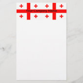 Stationery with Flag of Georgia Briefpapier (Voorkant)