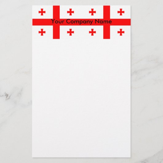 Stationery with Flag of Georgia Briefpapier (Voorkant)
