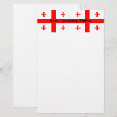 Stationery with Flag of Georgia Briefpapier (Voorkant / Achterkant)