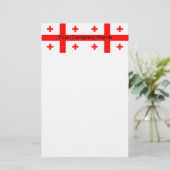 Stationery with Flag of Georgia Briefpapier (Staand voorkant)