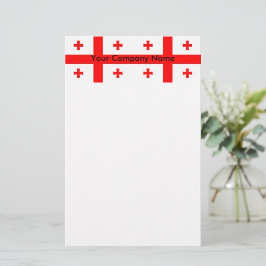 Stationery with Flag of Georgia Briefpapier (Staand voorkant)