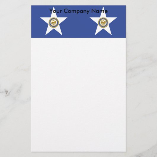 Stationery with Flag of Houston City, Verenigde St Briefpapier (Voorkant)
