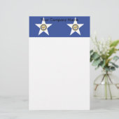 Stationery with Flag of Houston City, Verenigde St Briefpapier (Staand voorkant)