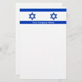 Stationery with Flag of Israel Briefpapier (Voorkant / Achterkant)