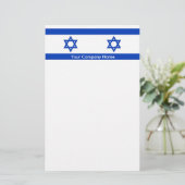 Stationery with Flag of Israel Briefpapier (Staand voorkant)