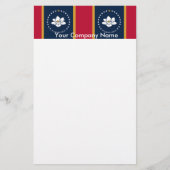 Stationery with Flag of Mississippi State, USA Briefpapier (Voorkant)