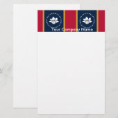 Stationery with Flag of Mississippi State, USA Briefpapier (Voorkant / Achterkant)