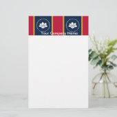 Stationery with Flag of Mississippi State, USA Briefpapier (Staand voorkant)