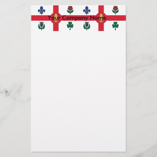 Stationery with Flag of Montreal, Canada Briefpapier (Voorkant)